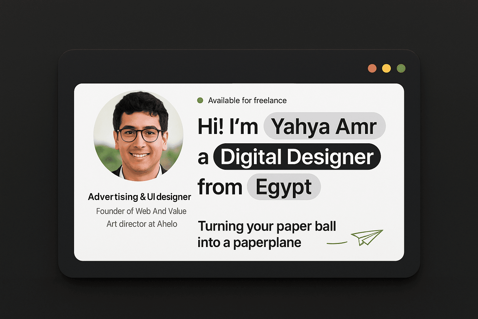 Yahya Amr Portfolio