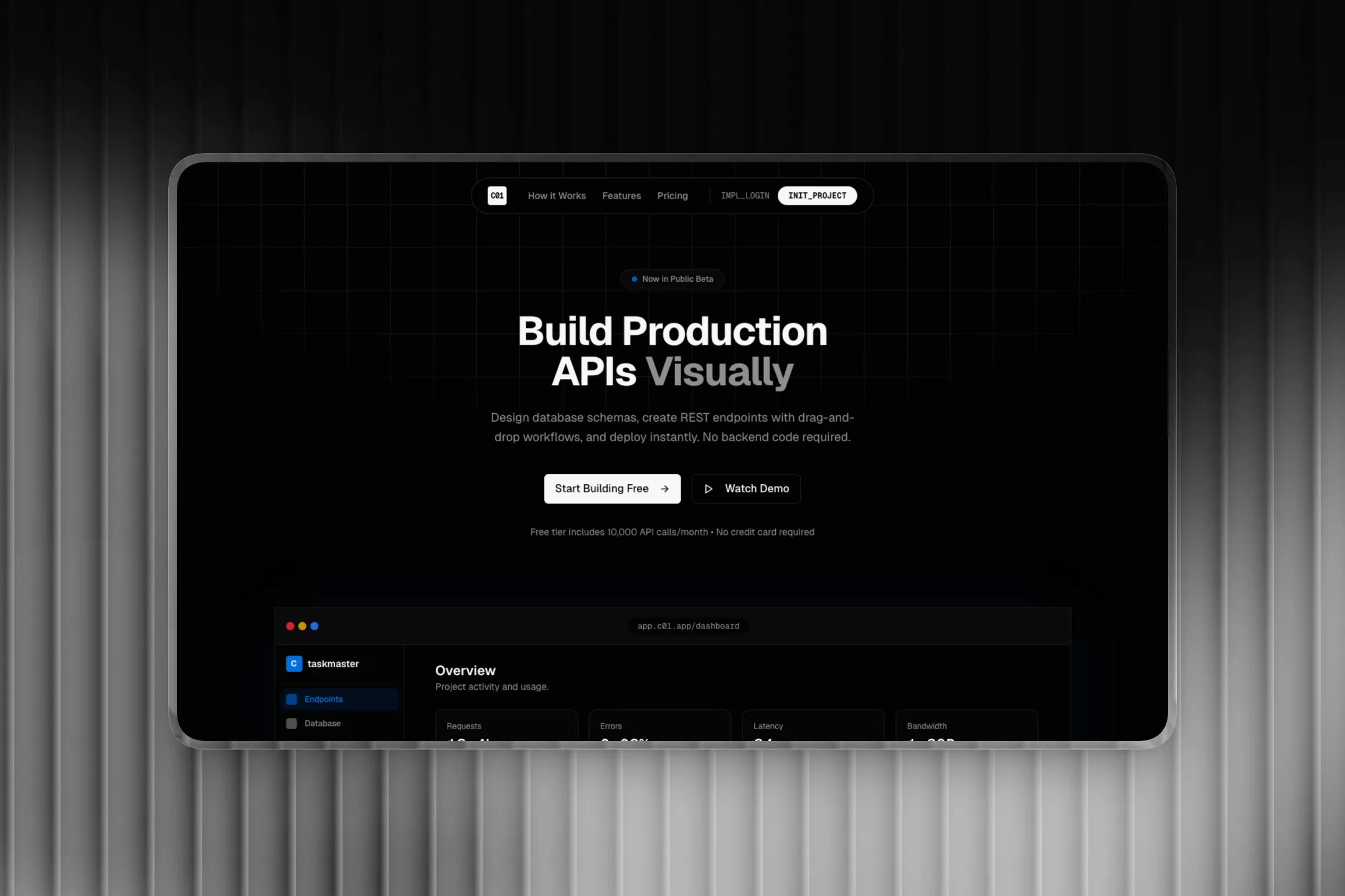 C01 Visual API Builder